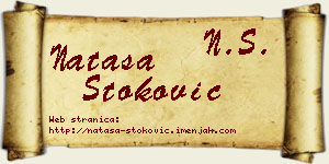 Nataša Stoković vizit kartica
